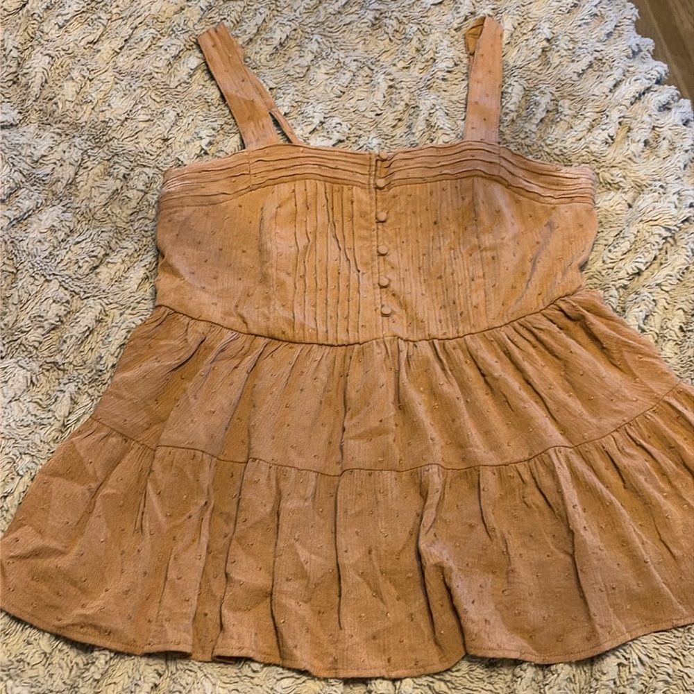 Torrid dark tan flowy tank Size 0/L